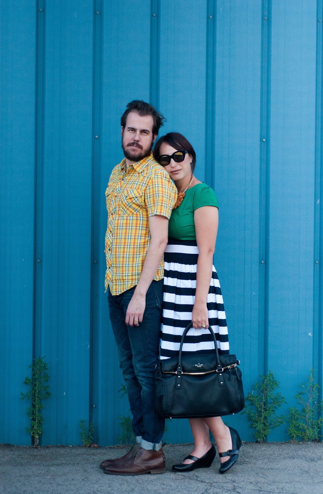 couples fashion, couples style, ootd, kate spade cobble hill bag, report shoes, shabby apple dress