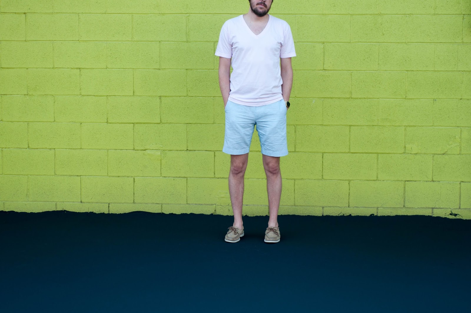 jcrew stanton shorts, american apparel v neck, sperry topsider, boat shoes, ootd, mens fashion