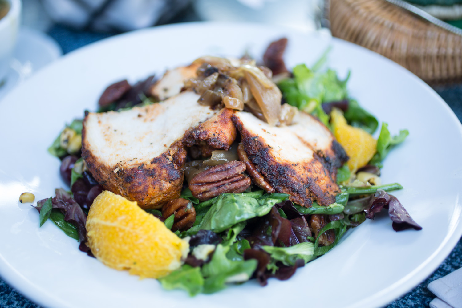 Disneyland Food Blog- Cafe Orleans Crescent City Salad with Blackened Chicken