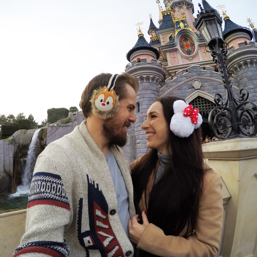 Disneyland Paris Mickey and Minnie Mouse Ear Muffs