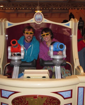 Saying Hi to Mickey Mouse