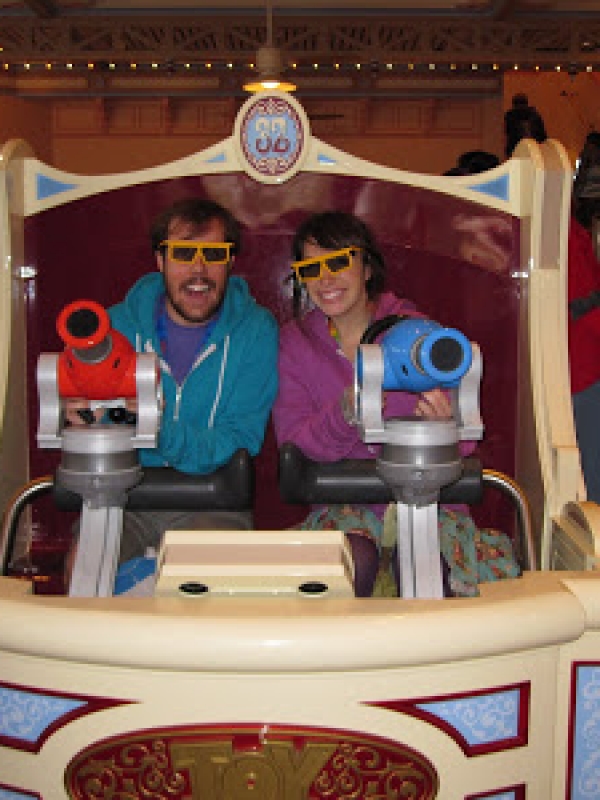 Saying Hi to Mickey Mouse