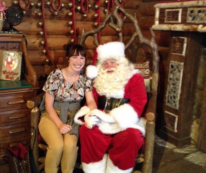 I meet Santa at a day at Disneyland all by myself!!!