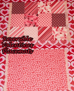 easy reversible VALENTINES placemats