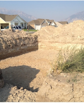 a HOLE!..and progress in the hole…BASEMENT!