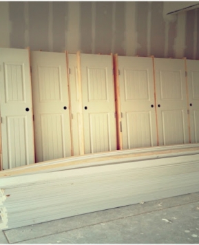 dry wall texture and doors galore!