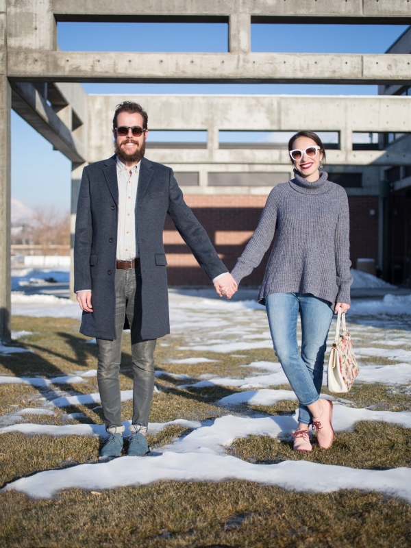 Matching Shoes and a snow drift