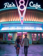 stripe tee and a floral jumpsuit