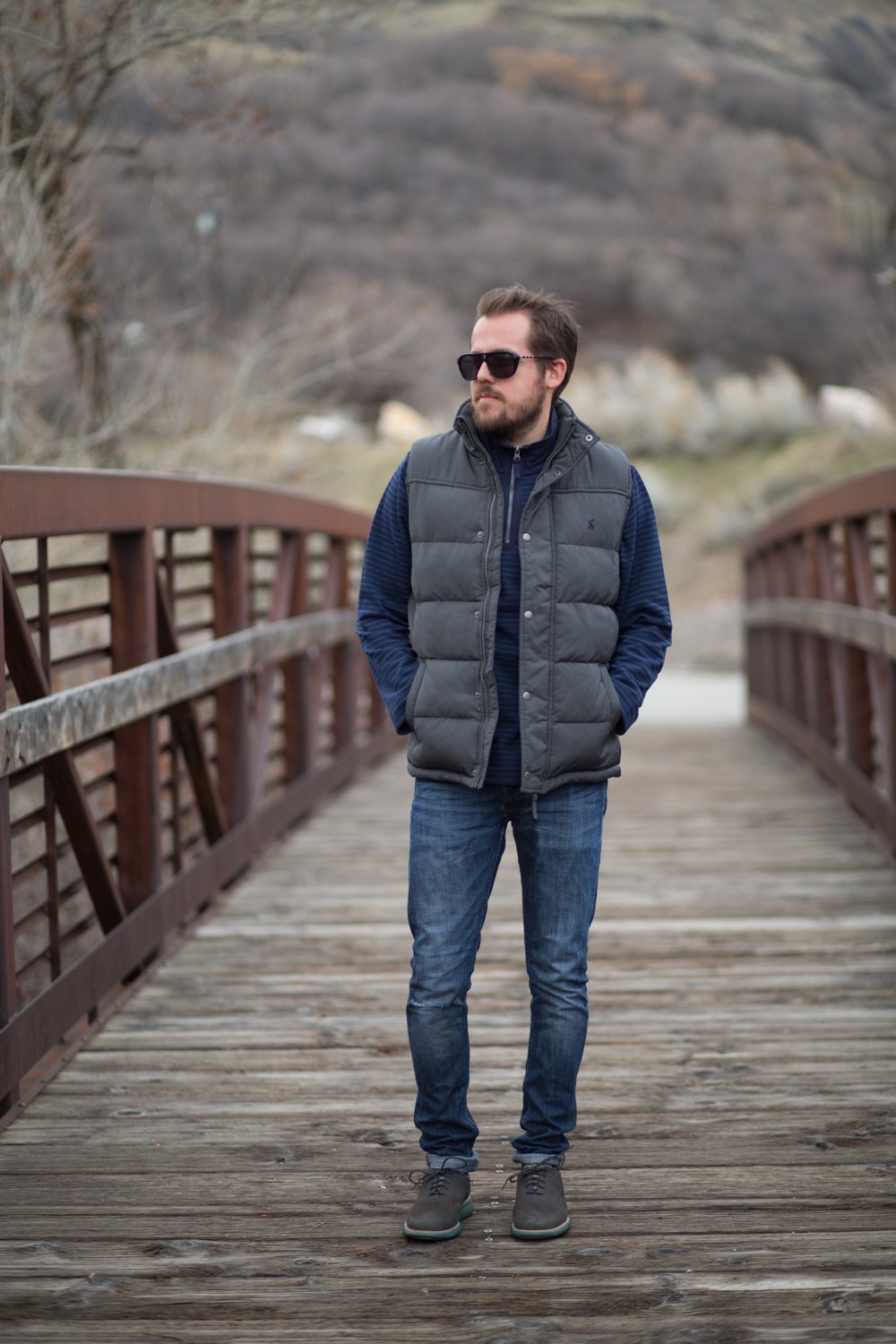 puffy vest mens winter style