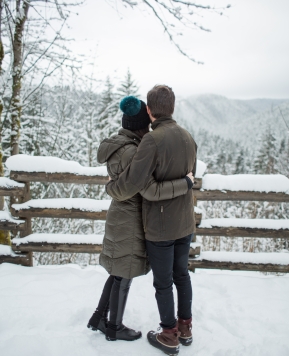 Snowy Oregon Mountain Pass