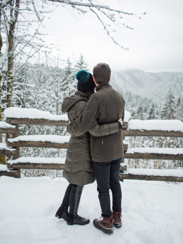 Snowy Oregon Mountain Pass