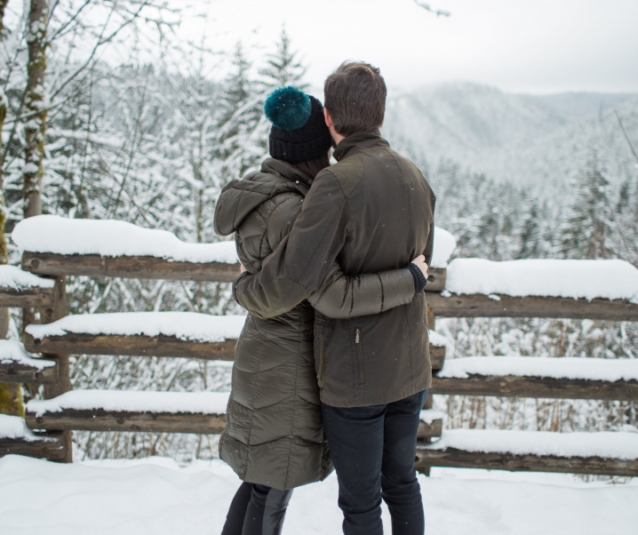 Snowy Oregon Mountain Pass