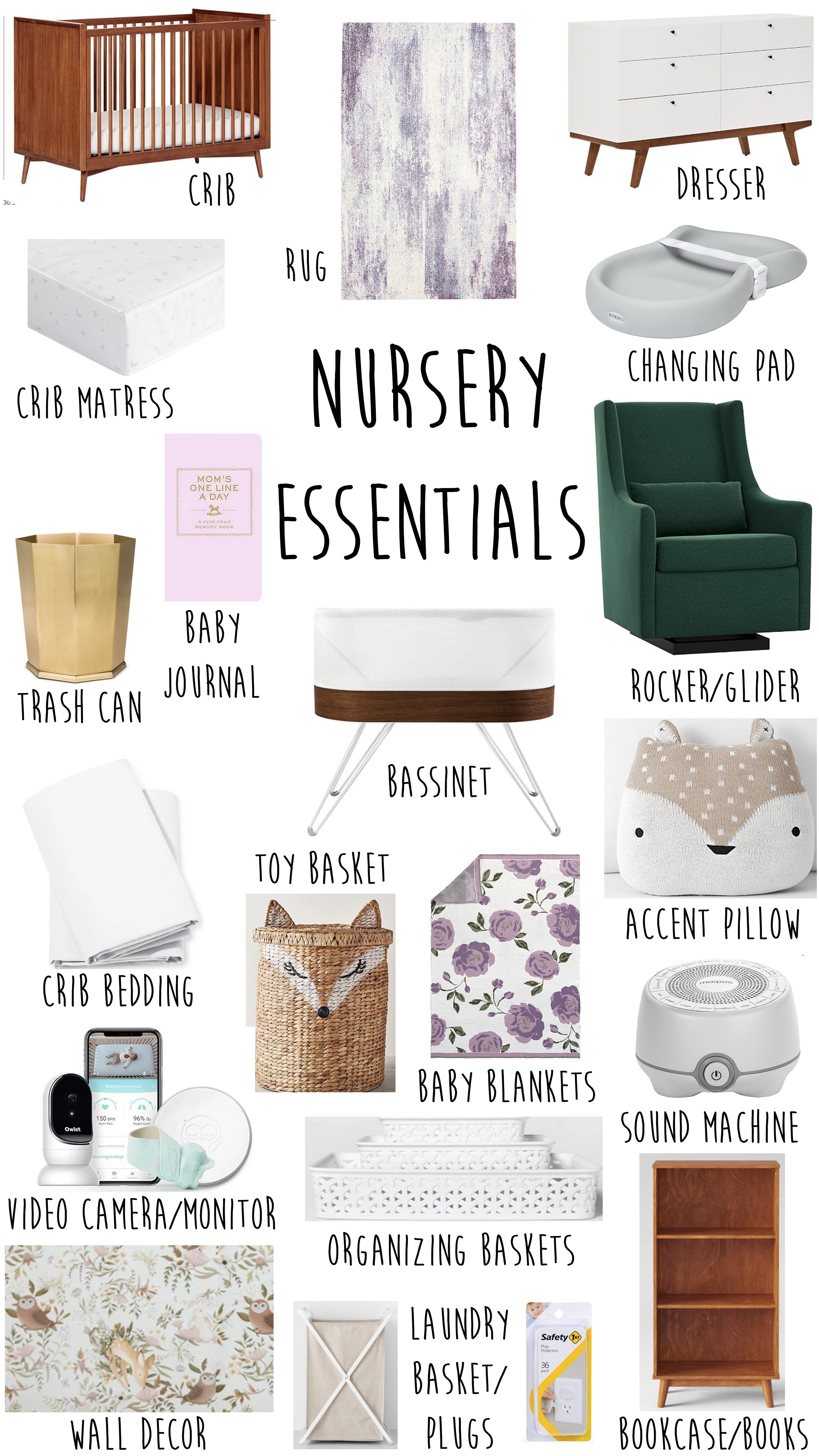 Baby Nursery Essentials + Checklist | Kelsey Bang