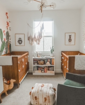 Cactus Themed Desert Oasis- Twin Girl Nursery