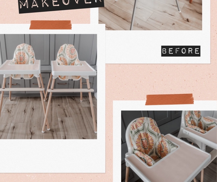 Easy IKEA Highchair DIY + FREE Support Pillow Cover Pattern
