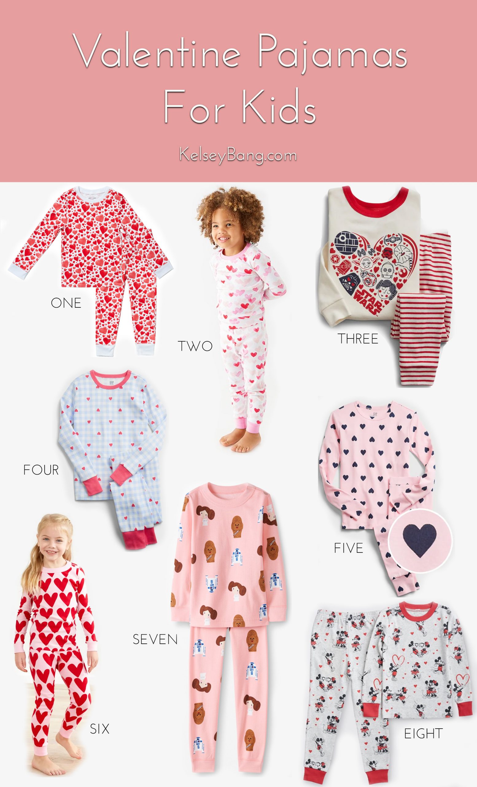 Cutest Valentine PJ's For Kids - Kelsey Bang