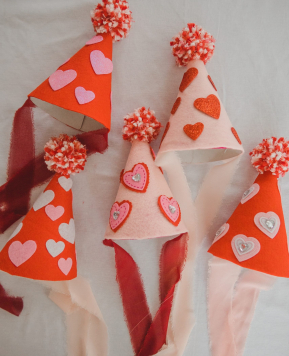 Valentine’s Party Hat DIY Tutorial