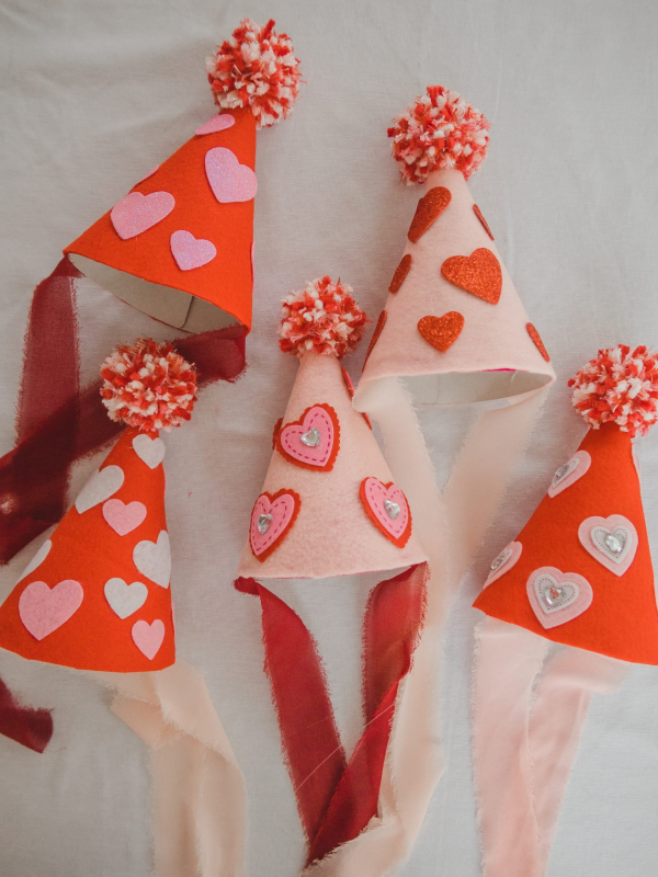 Valentine’s Party Hat DIY Tutorial