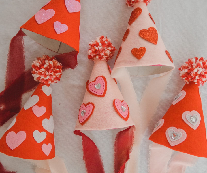 Valentine’s Party Hat DIY Tutorial