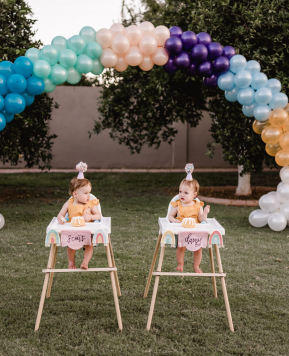 Boho Rainbow Birthday Party- Twins First Birthday!