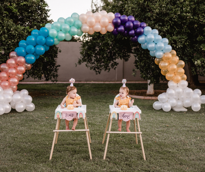 Boho Rainbow Birthday Party- Twins First Birthday!