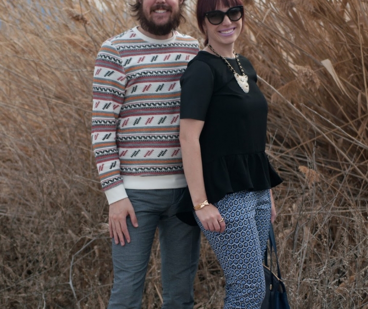 patterned pants and a rhinestone cougar