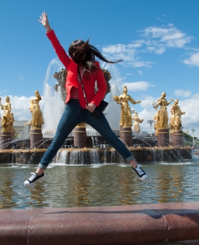 VDNKh Park in Moscow Russia