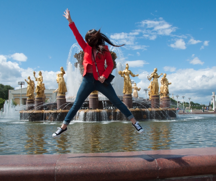 VDNKh Park in Moscow Russia