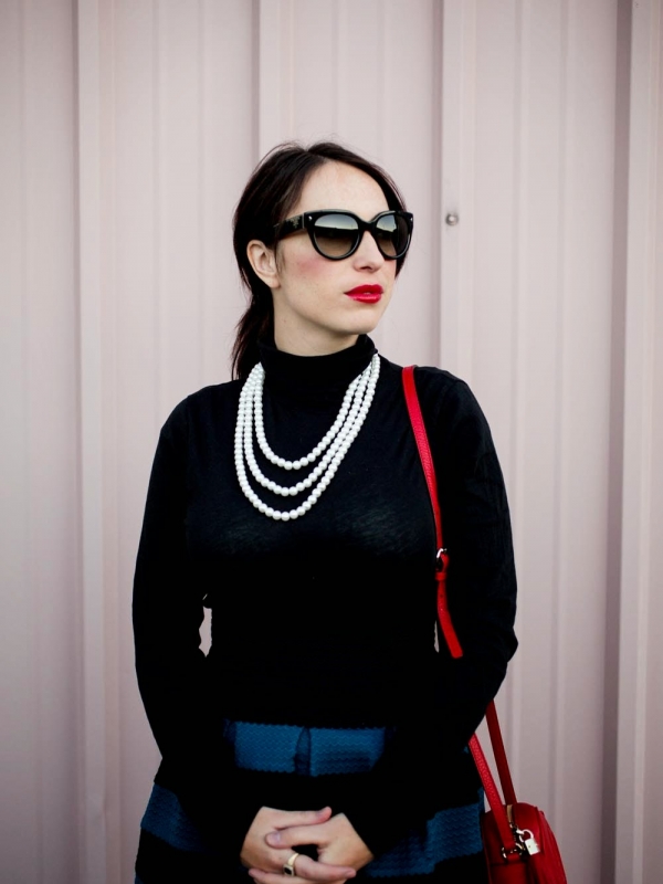 Pearls and color block