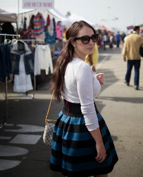 Bell Skirt and Gingam Shorts