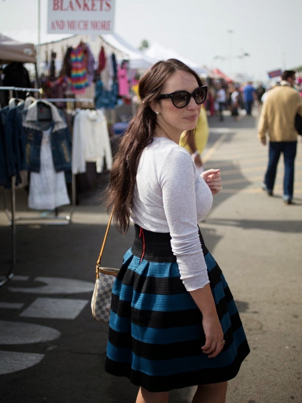 Bell Skirt and Gingam Shorts