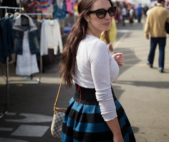Bell Skirt and Gingam Shorts