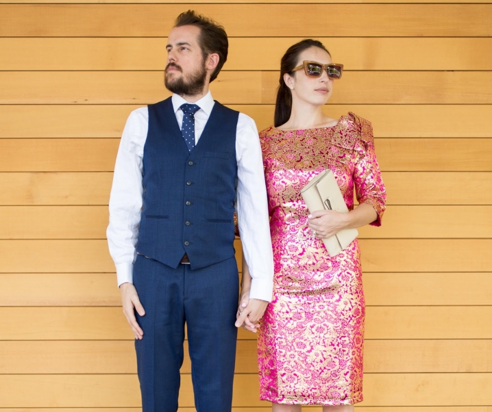 A Brocade Dress and Turtle Cuff Links