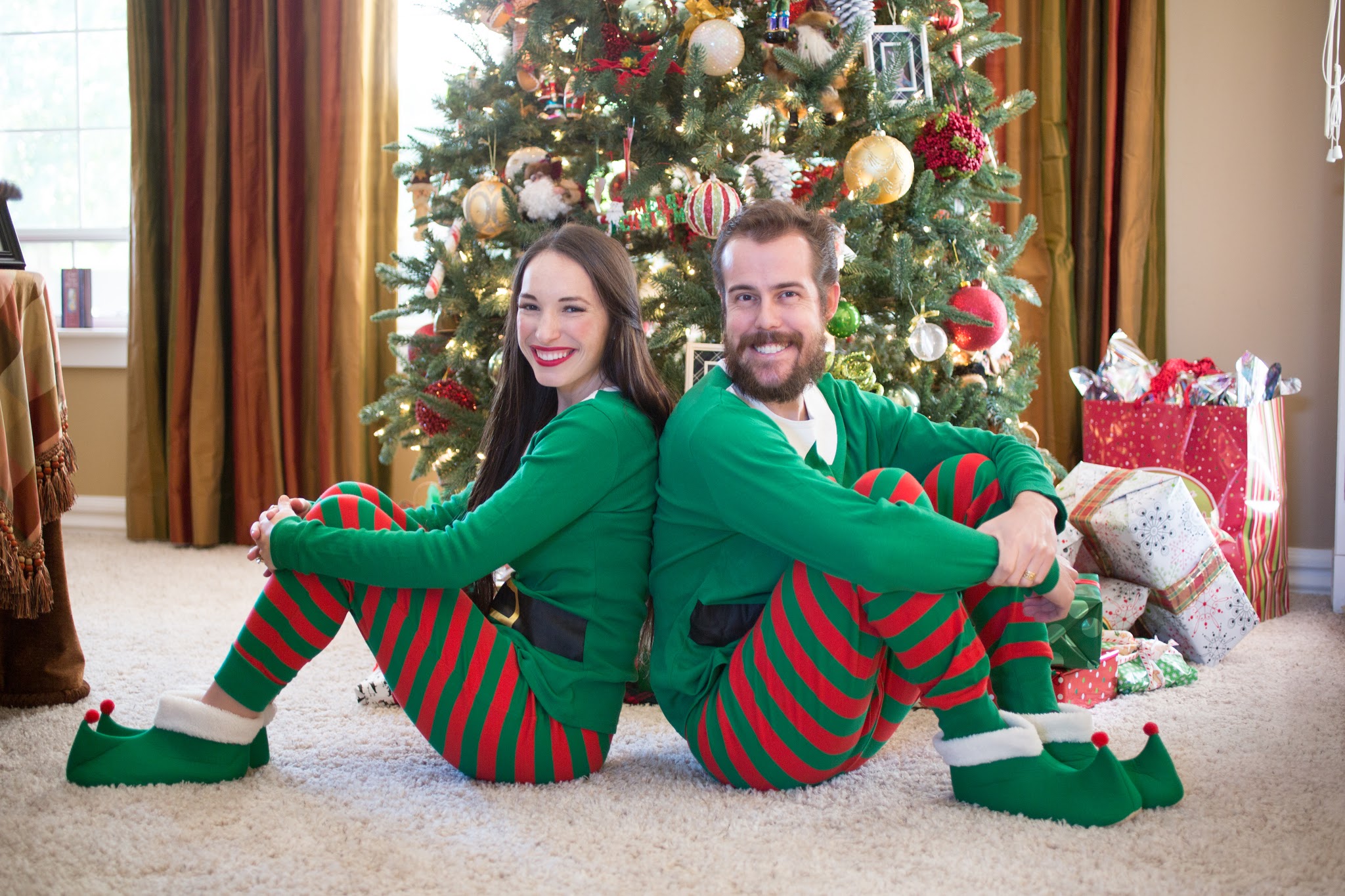 His and Her Elf PJs