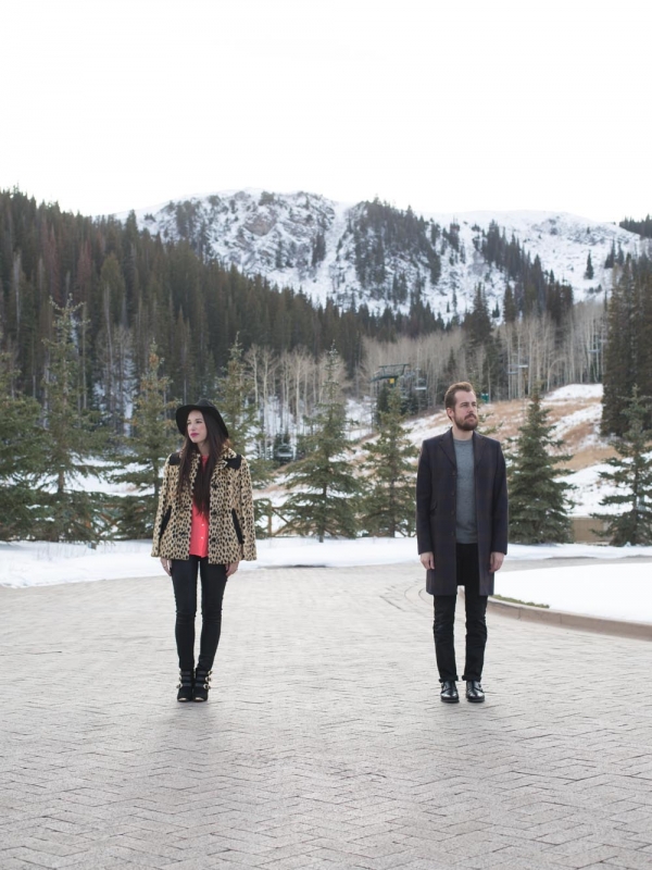 Leopard Cape and a Plaid Coat