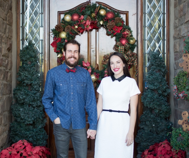 Buffalo Plaid Bow Tie and a Leather Collar Dress