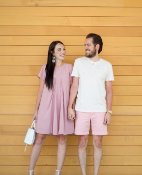 His and Her Blush Pink and White