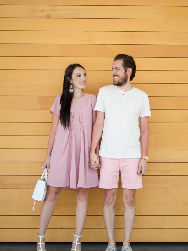 His and Her Blush Pink and White