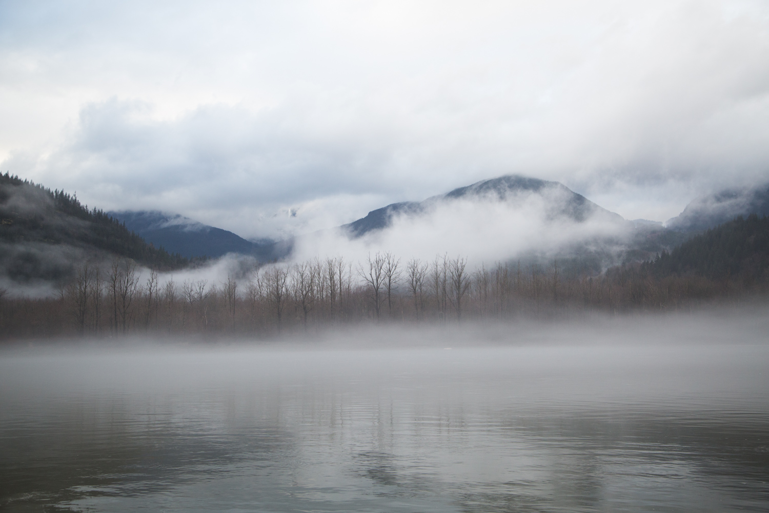Hope British Columbia Foggy Lake