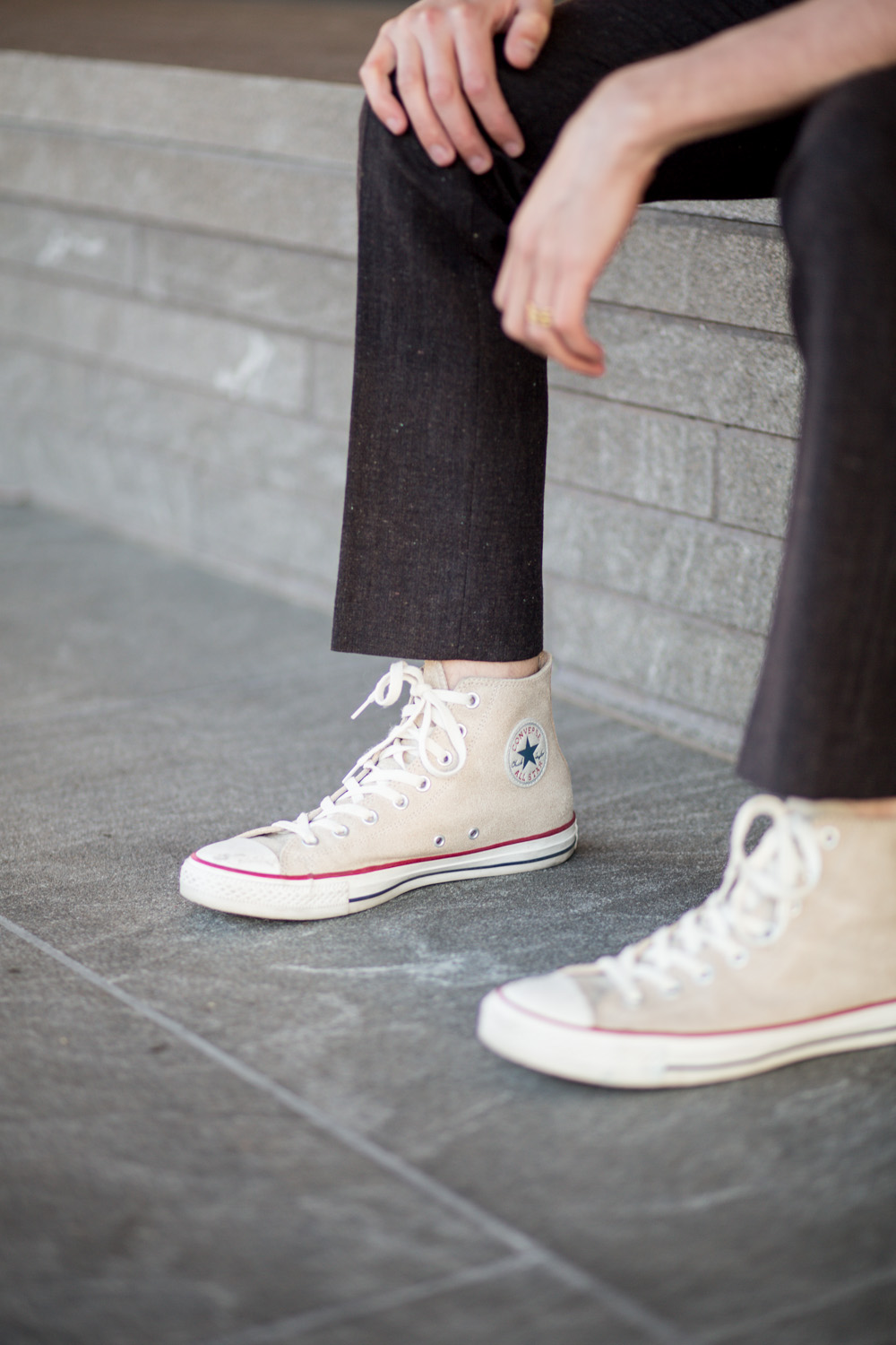 Leather Converse Hightops