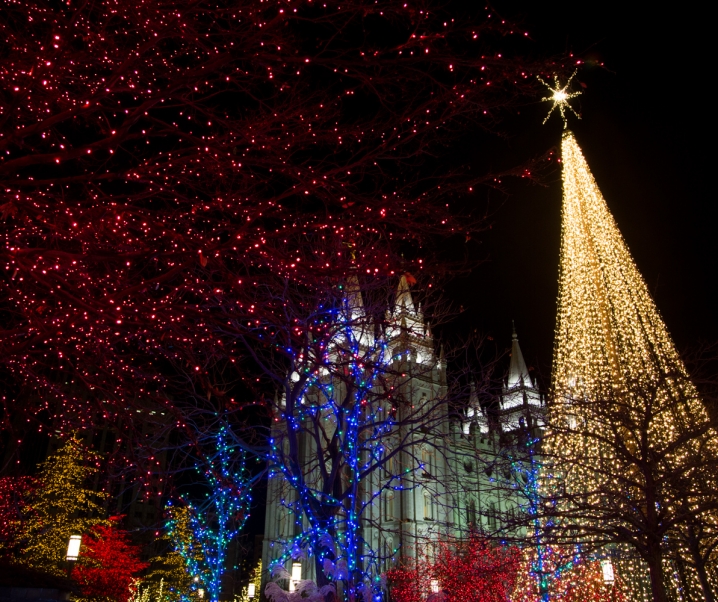 Temple Square Christmas Lights + VLOG