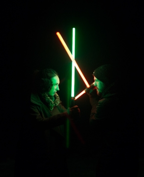 The Force Awakens + Light Saber Battle in the Snow VLOG