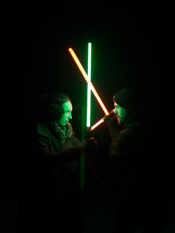 The Force Awakens + Light Saber Battle in the Snow VLOG