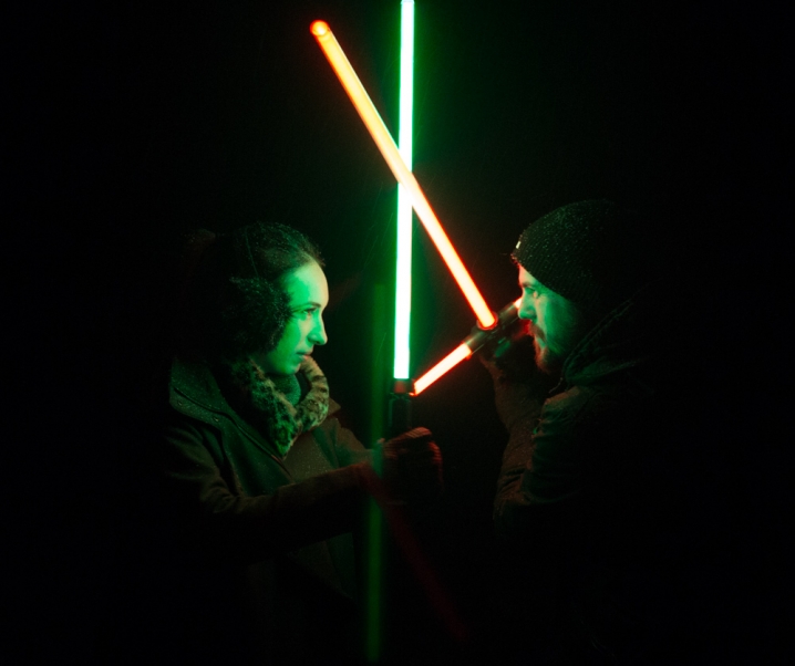 The Force Awakens + Light Saber Battle in the Snow VLOG