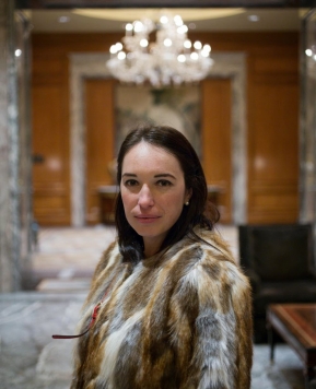 Faux Fur and a pair of wingtip shoes