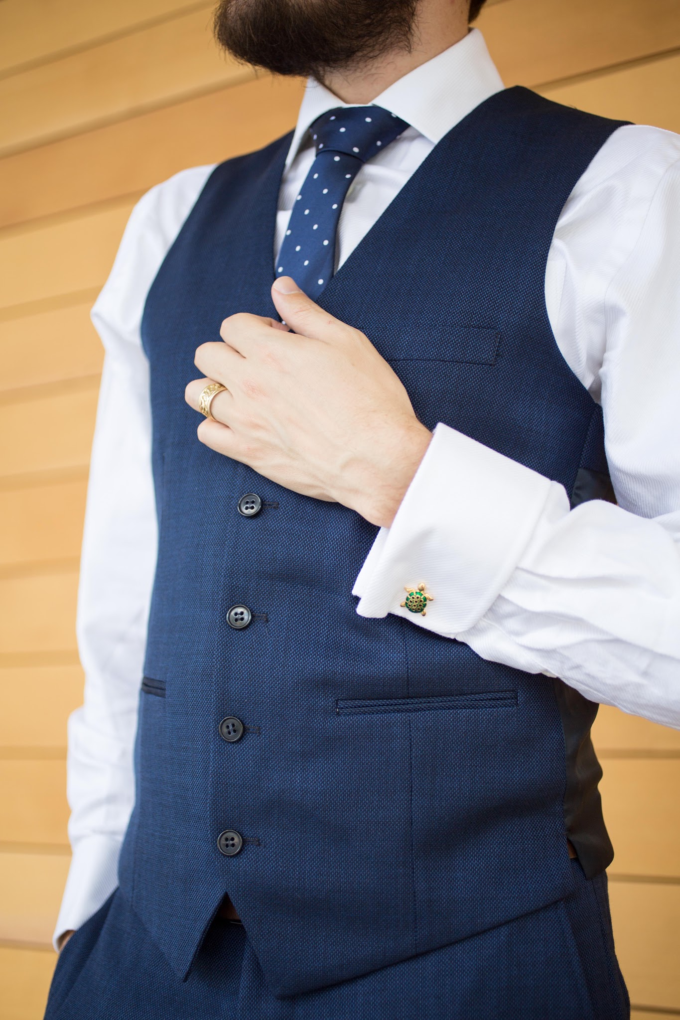 Navy and White Menswear Details