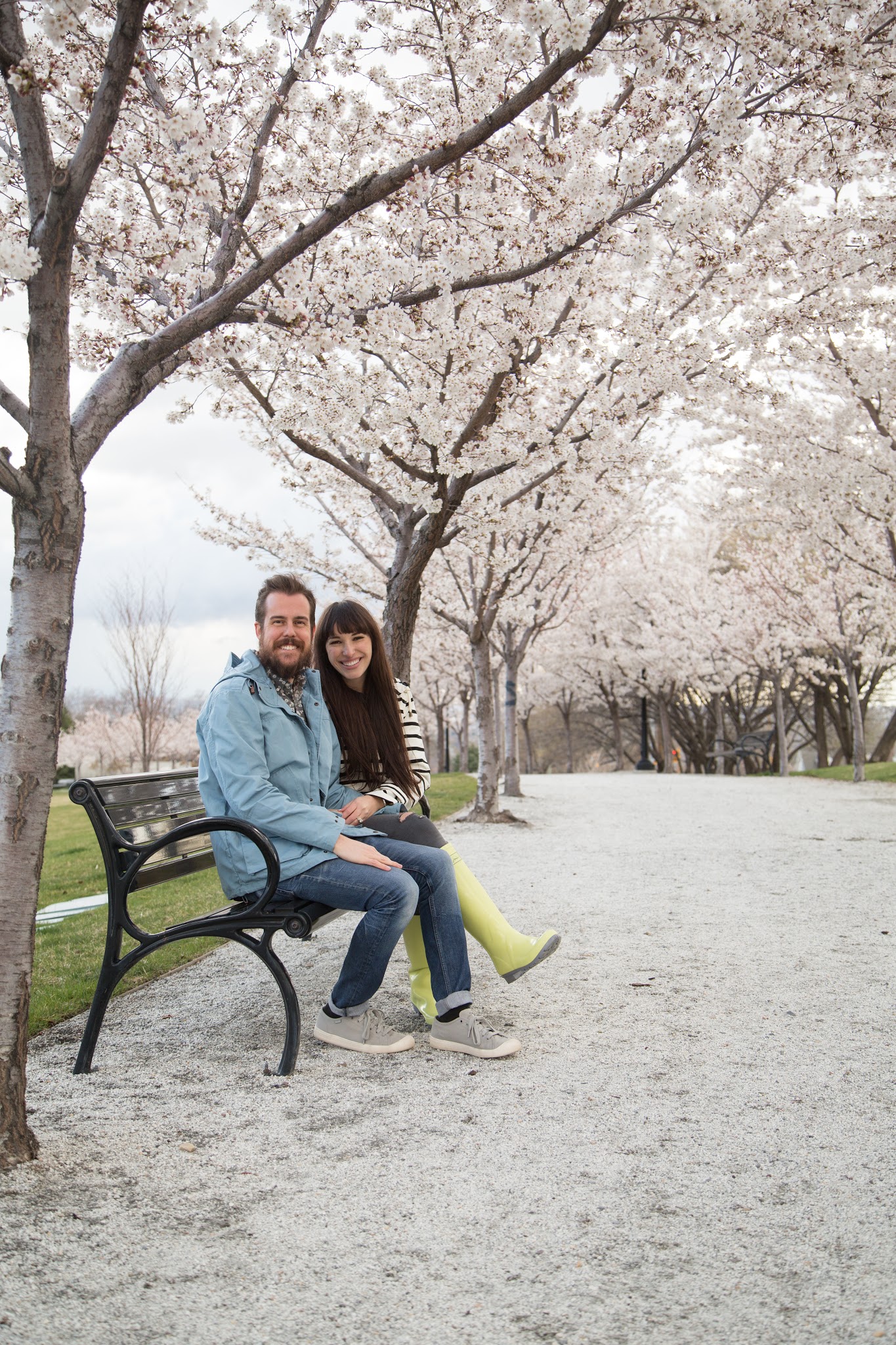 Couples Spring Style at the Utah State Capitol Blossoms