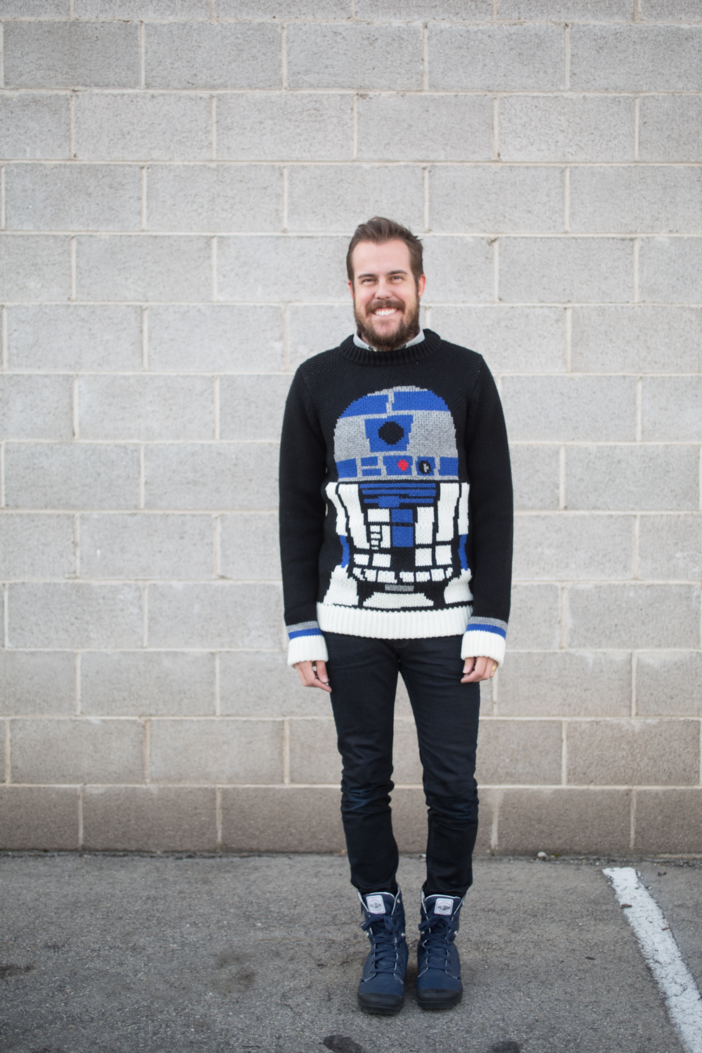 Elevnises r2d2 star wars sweater from Revolve clothing