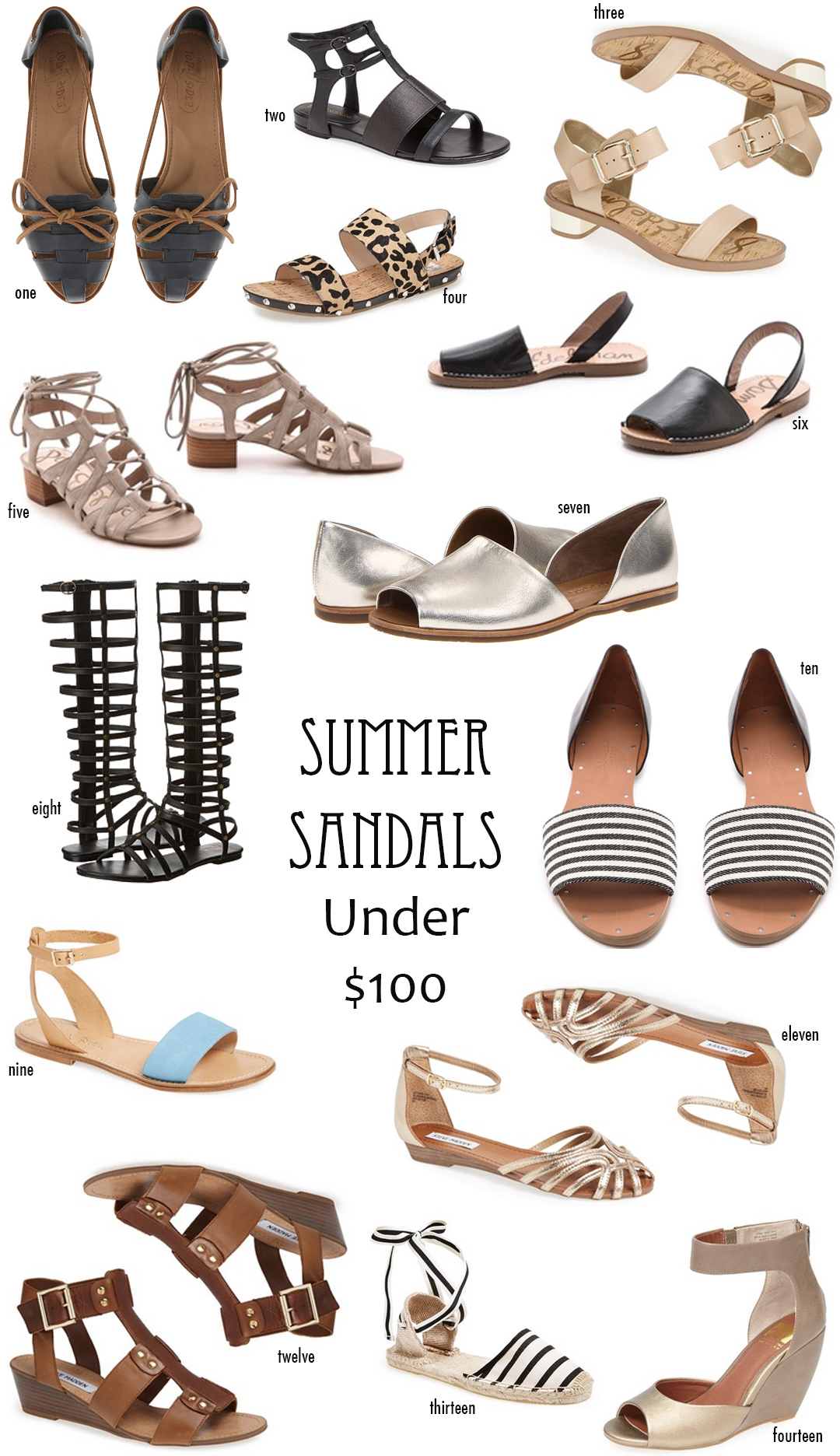 Summer Sandals under $100
